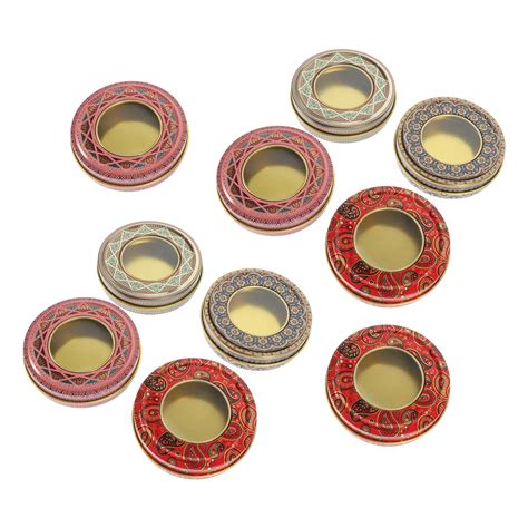 low price metal tea packaging box screw lid|Metal Round Tins Empty Jar: 10Pcs Tin Box with Clear Top .